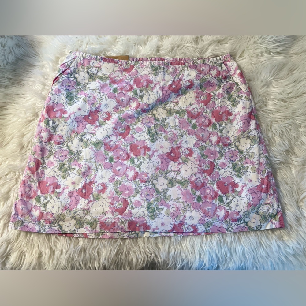L.L. Bean Favorite Fit NWT Women’s Fairhaven A-Line Floral Skirt. 18 Petite